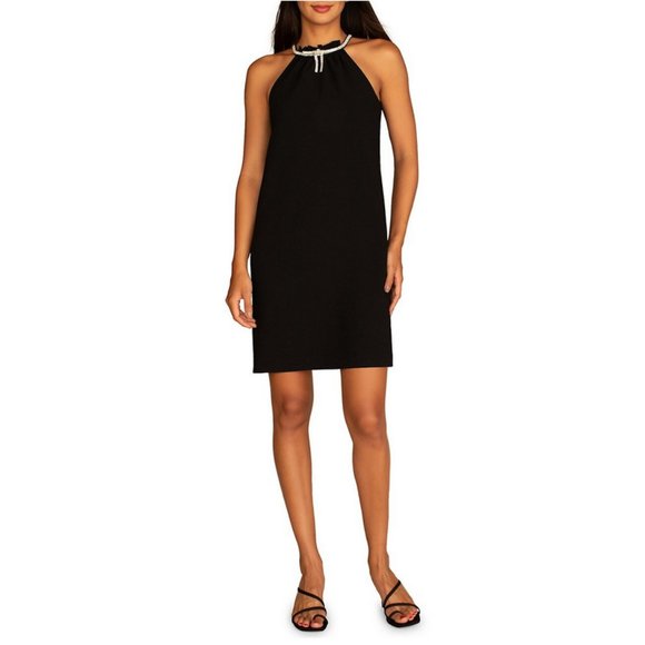 NEW Size 8 Women's Trina Turk Katie Halterneck Shift Dress - Black - Picture 5 of 5